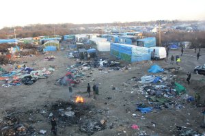 A January 2016 image of the Calais "Jungle" (image Malachy Browne).