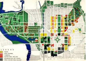 1958 Central Business District Map